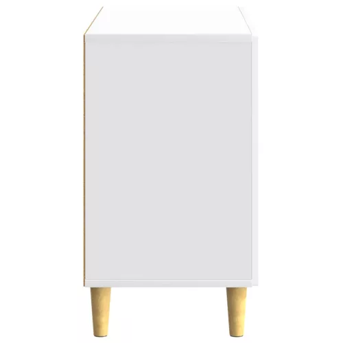  Széf fiókkal Magasfényű Fehér 89 x 34,5 x 60 cm Szerelt Fa