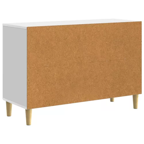  Széf fiókkal Magasfényű Fehér 89 x 34,5 x 60 cm Szerelt Fa