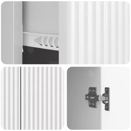  Széf fiókkal Magasfényű Fehér 89 x 34,5 x 60 cm Szerelt Fa