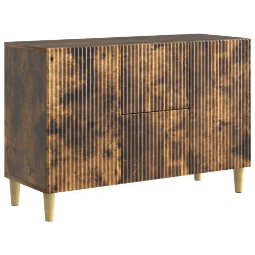  Széf fiókkal Füstös Tölgy 89 x 34,5 x 60 cm Szerelt Fa