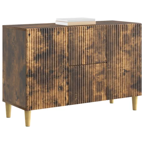  Széf fiókkal Füstös Tölgy 89 x 34,5 x 60 cm Szerelt Fa