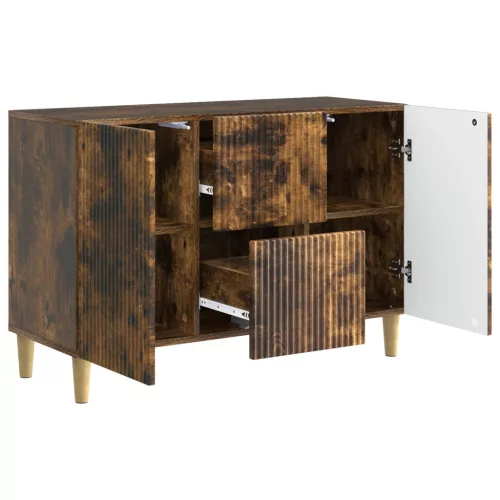  Széf fiókkal Füstös Tölgy 89 x 34,5 x 60 cm Szerelt Fa