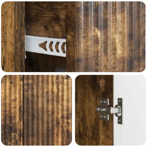  Széf fiókkal Füstös Tölgy 89 x 34,5 x 60 cm Szerelt Fa