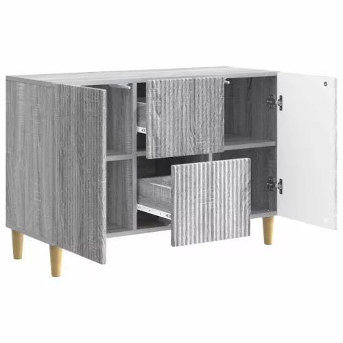  Széf fiókkal Szürke Sonoma 89 x 34,5 x 60 cm Szerelt Fa