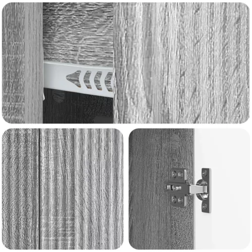  Széf fiókkal Szürke Sonoma 89 x 34,5 x 60 cm Szerelt Fa