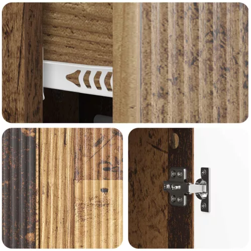  Széf fiókkal Antik Fa 89 x 34,5 x 60 cm Szerelt Fa