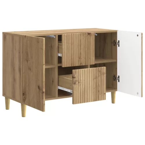  Széf fiókkal Kézműves Tölgy 89 x 34,5 x 60 cm Szerelt Fa