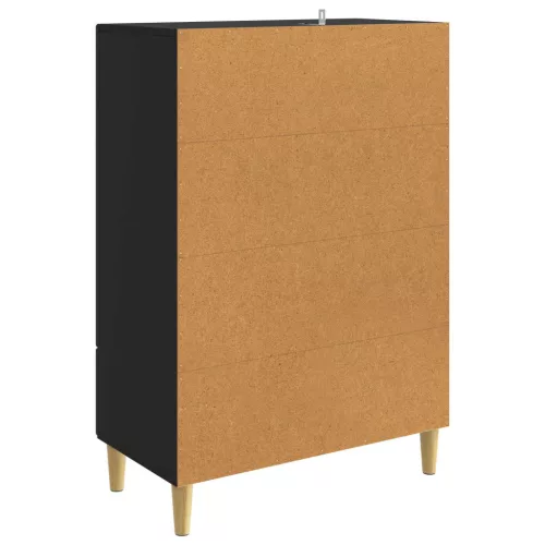  Széf fiókkal Fekete 66 x 34,5 x 95 cm Szerelt Fa