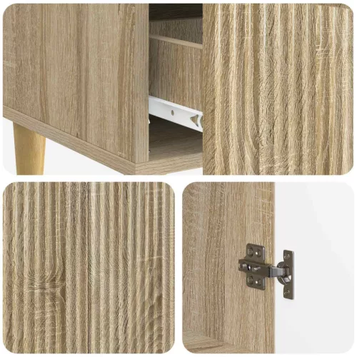  Széf fiókkal Sonoma Tölgy 66 x 34,5 x 95 cm Szerelt Fa