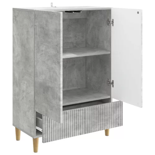  Széf fiókkal Betonszürke 66 x 34,5 x 95 cm Szerelt Fa