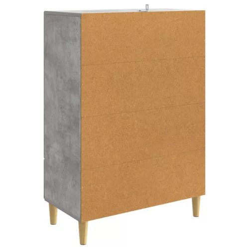  Széf fiókkal Betonszürke 66 x 34,5 x 95 cm Szerelt Fa