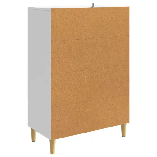  Széf fiókkal Magasfényű Fehér 66 x 34,5 x 95 cm Szerelt Fa