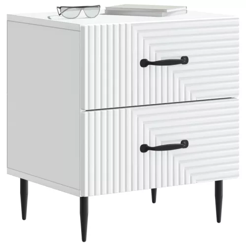  Éjjeliszekrény 2 pcs Fehér 43 x 34,5 x 47,5 cm Szerelt Fa