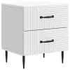  Éjjeliszekrény 2 pcs Fehér 43 x 34,5 x 47,5 cm Szerelt Fa
