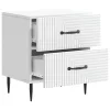  Éjjeliszekrény 2 pcs Fehér 43 x 34,5 x 47,5 cm Szerelt Fa