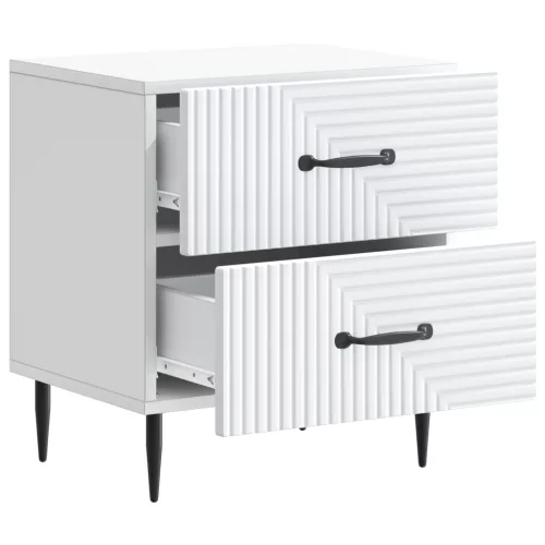  Éjjeliszekrény 2 pcs Fehér 43 x 34,5 x 47,5 cm Szerelt Fa