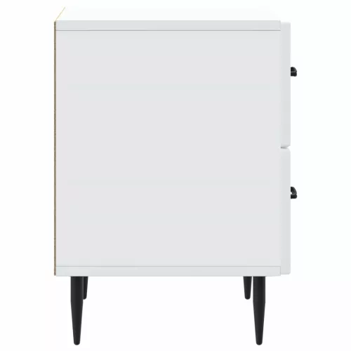  Éjjeliszekrény 2 pcs Fehér 43 x 34,5 x 47,5 cm Szerelt Fa