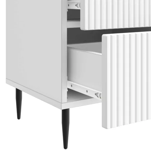  Éjjeliszekrény 2 pcs Fehér 43 x 34,5 x 47,5 cm Szerelt Fa