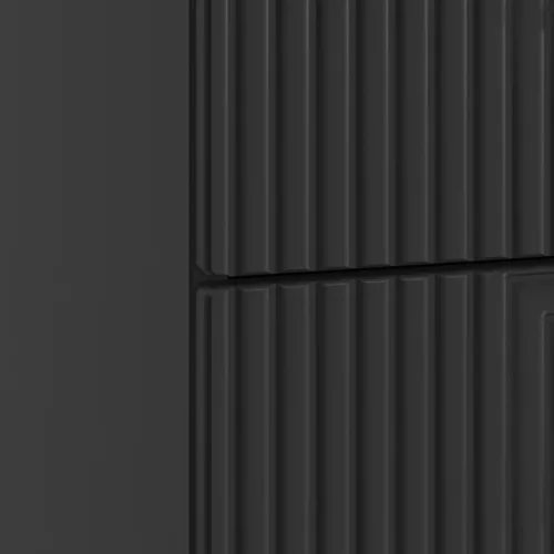  Éjjeliszekrény fiókkal Fekete 43 x 34,5 x 47,5 cm Szerelt Fa