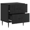  Éjjeliszekrény 2 pcs Fekete 43 x 34,5 x 47,5 cm Szerelt Fa