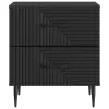  Éjjeliszekrény 2 pcs Fekete 43 x 34,5 x 47,5 cm Szerelt Fa