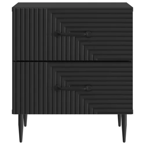  Éjjeliszekrény 2 pcs Fekete 43 x 34,5 x 47,5 cm Szerelt Fa