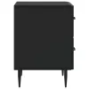  Éjjeliszekrény 2 pcs Fekete 43 x 34,5 x 47,5 cm Szerelt Fa