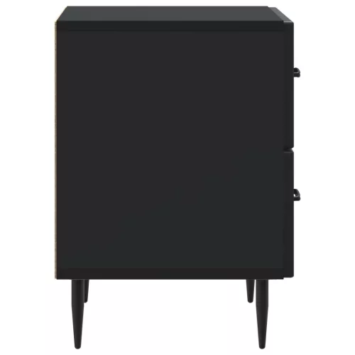  Éjjeliszekrény 2 pcs Fekete 43 x 34,5 x 47,5 cm Szerelt Fa