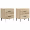  Éjjeliszekrény fiókkal 2 pcs Sonoma Tölgy 43 x 34,5 x 47,5 cm