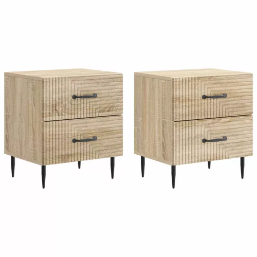  Éjjeliszekrény fiókkal 2 pcs Sonoma Tölgy 43 x 34,5 x 47,5 cm