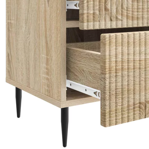  Éjjeliszekrény fiókkal 2 pcs Sonoma Tölgy 43 x 34,5 x 47,5 cm