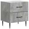  Éjjeliszekrény 2 pcs Betonszürke 43 x 34,5 x 47,5 cm Szerelt Fa