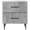  Éjjeliszekrény 2 pcs Betonszürke 43 x 34,5 x 47,5 cm Szerelt Fa