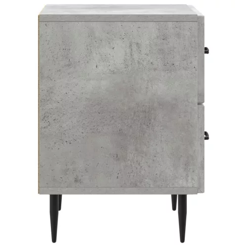  Éjjeliszekrény 2 pcs Betonszürke 43 x 34,5 x 47,5 cm Szerelt Fa