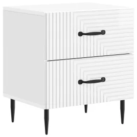    Éjjeliszekrény Magasfényű Fehér 43 x 34,5 x 47,5 cm Szerelt Fa