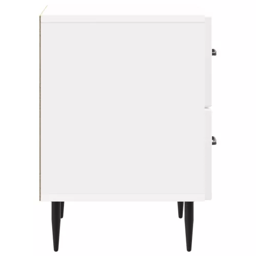  Éjjeliszekrény Magasfényű Fehér 43 x 34,5 x 47,5 cm Szerelt Fa