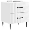 Éjjeliszekrény 2 pcs Magasfényű Fehér 43 x 34,5 x 47,5 cm