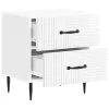 Éjjeliszekrény 2 pcs Magasfényű Fehér 43 x 34,5 x 47,5 cm