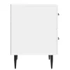  Éjjeliszekrény 2 pcs Magasfényű Fehér 43 x 34,5 x 47,5 cm