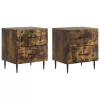  Éjjeliszekrény fiókkal 2 pcs Füstös Tölgy 43 x 34,5 x 47,5 cm