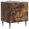  Éjjeliszekrény fiókkal 2 pcs Füstös Tölgy 43 x 34,5 x 47,5 cm