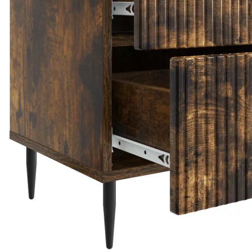  Éjjeliszekrény fiókkal 2 pcs Füstös Tölgy 43 x 34,5 x 47,5 cm