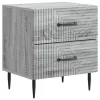  Éjjeliszekrény fiókkal 2 pcs Szürke Sonoma 43 x 34,5 x 47,5 cm