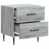  Éjjeliszekrény fiókkal 2 pcs Szürke Sonoma 43 x 34,5 x 47,5 cm