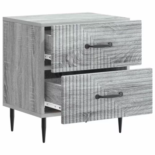  Éjjeliszekrény fiókkal 2 pcs Szürke Sonoma 43 x 34,5 x 47,5 cm