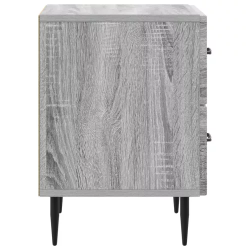  Éjjeliszekrény fiókkal 2 pcs Szürke Sonoma 43 x 34,5 x 47,5 cm