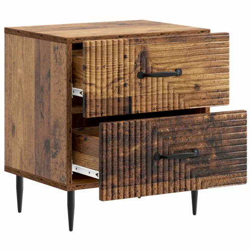  Éjjeliszekrény 2 pcs Antik Fa 43 x 34,5 x 47,5 cm Szerelt Fa