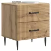  Éjjeliszekrény fiókkal 2 pcs Kézműves Tölgy 43 x 34,5 x 47,5 cm
