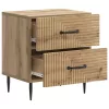  Éjjeliszekrény fiókkal 2 pcs Kézműves Tölgy 43 x 34,5 x 47,5 cm