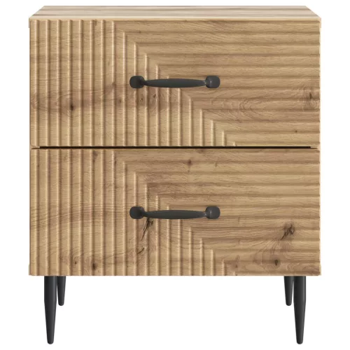  Éjjeliszekrény fiókkal 2 pcs Kézműves Tölgy 43 x 34,5 x 47,5 cm